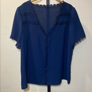 Elegant Navy Blue Women's Top